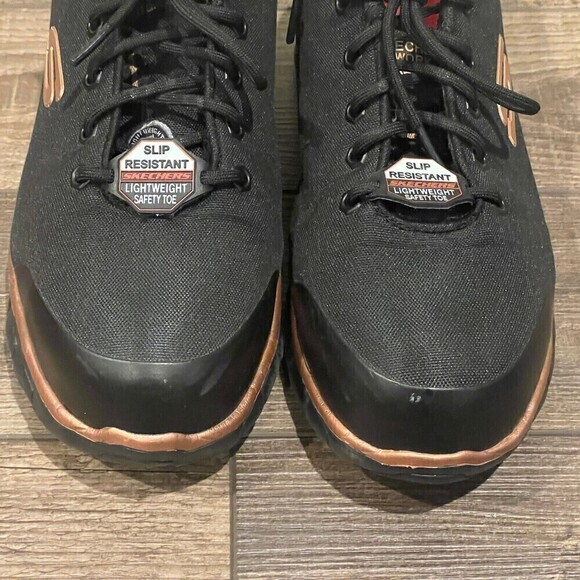 Skechers Flex Sole Steel Toe Lace-Up Oil & Slip Resistant Work Shoes 9.5 Womens - Picture 8 of 12